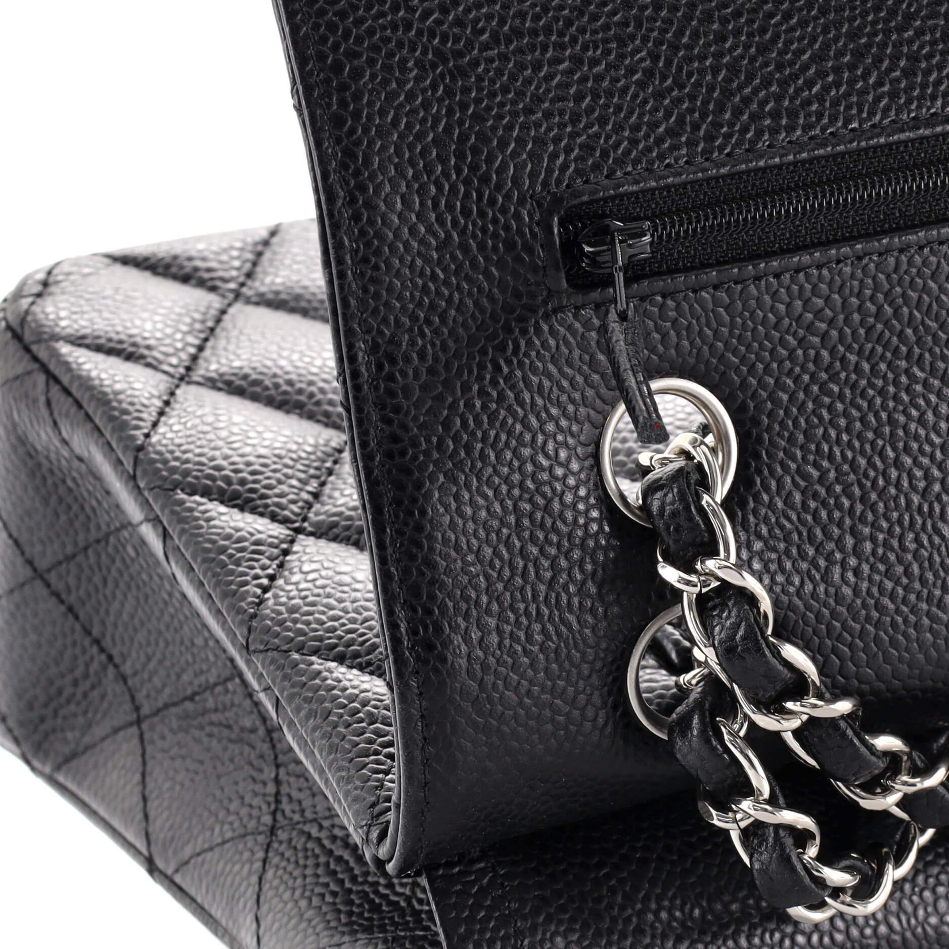 Chanel Classic Double Flap Bag Quilted Caviar Medium 3