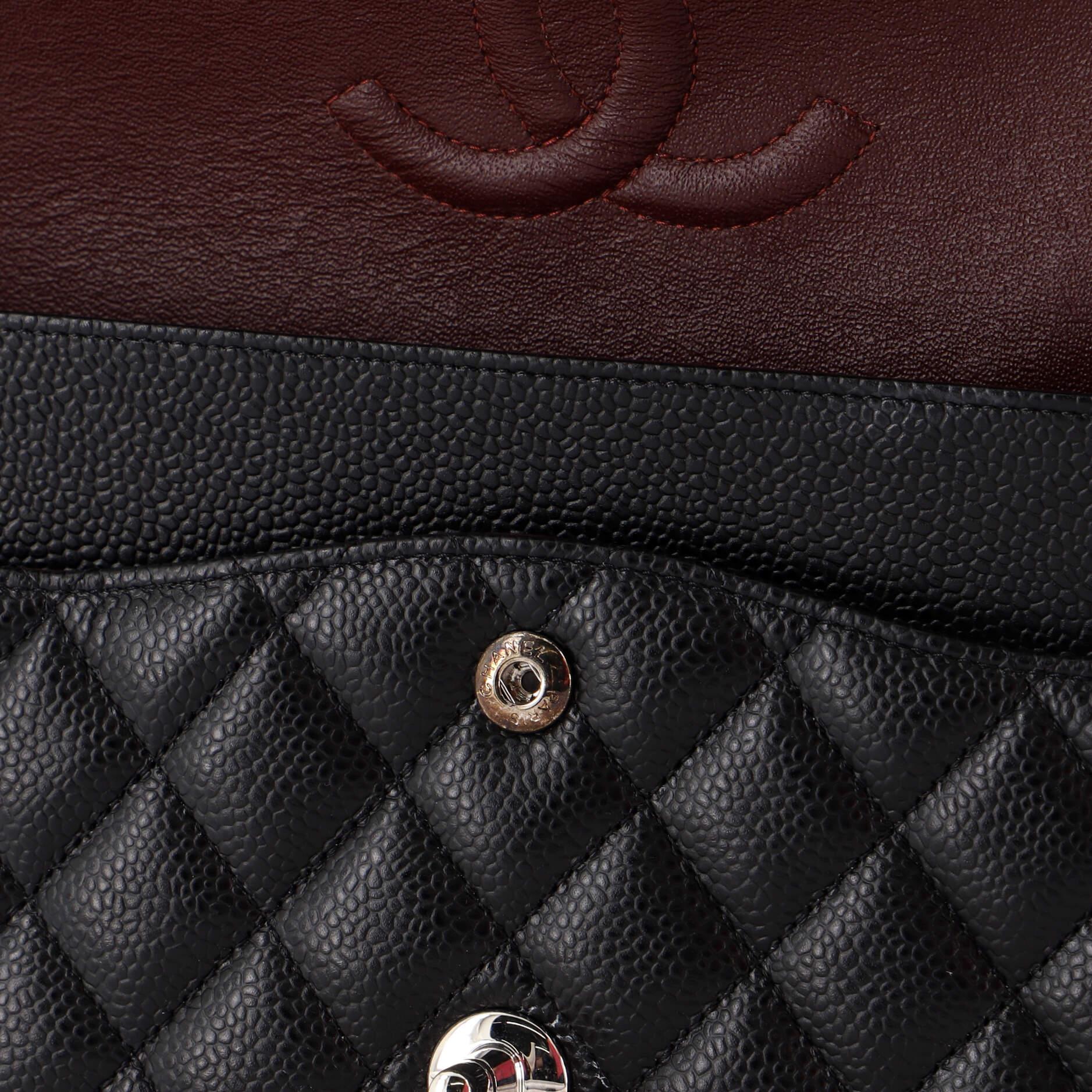 Chanel Classic Double Flap Bag Quilted Caviar Medium 3