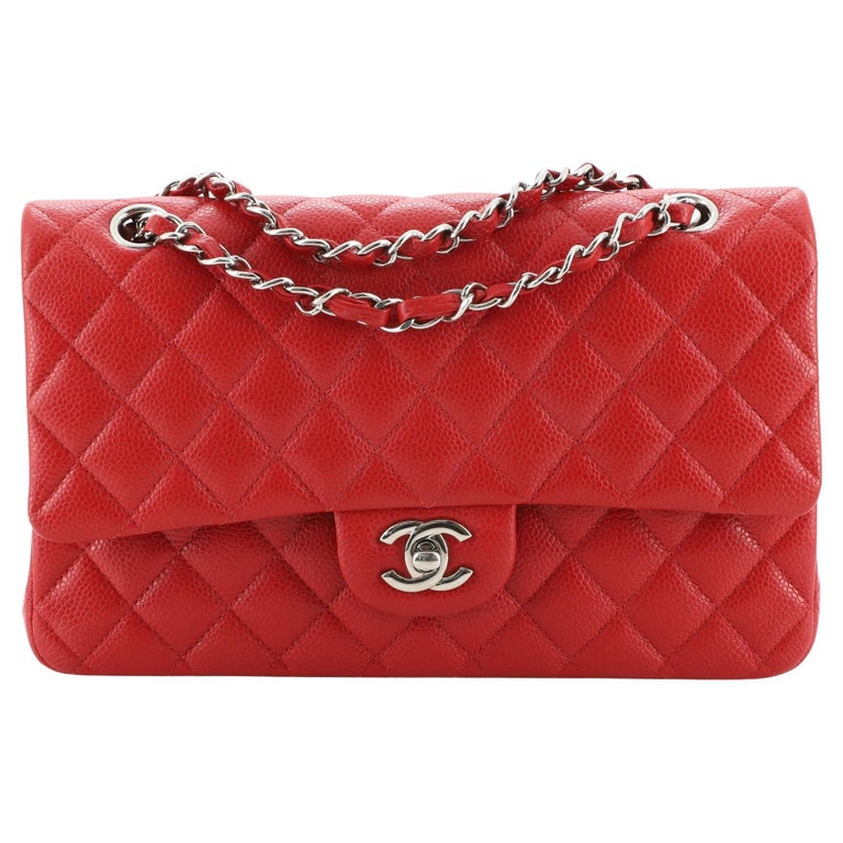 Chanel Classic Double Flap Bag Quilted Caviar Medium at 1stDibs
