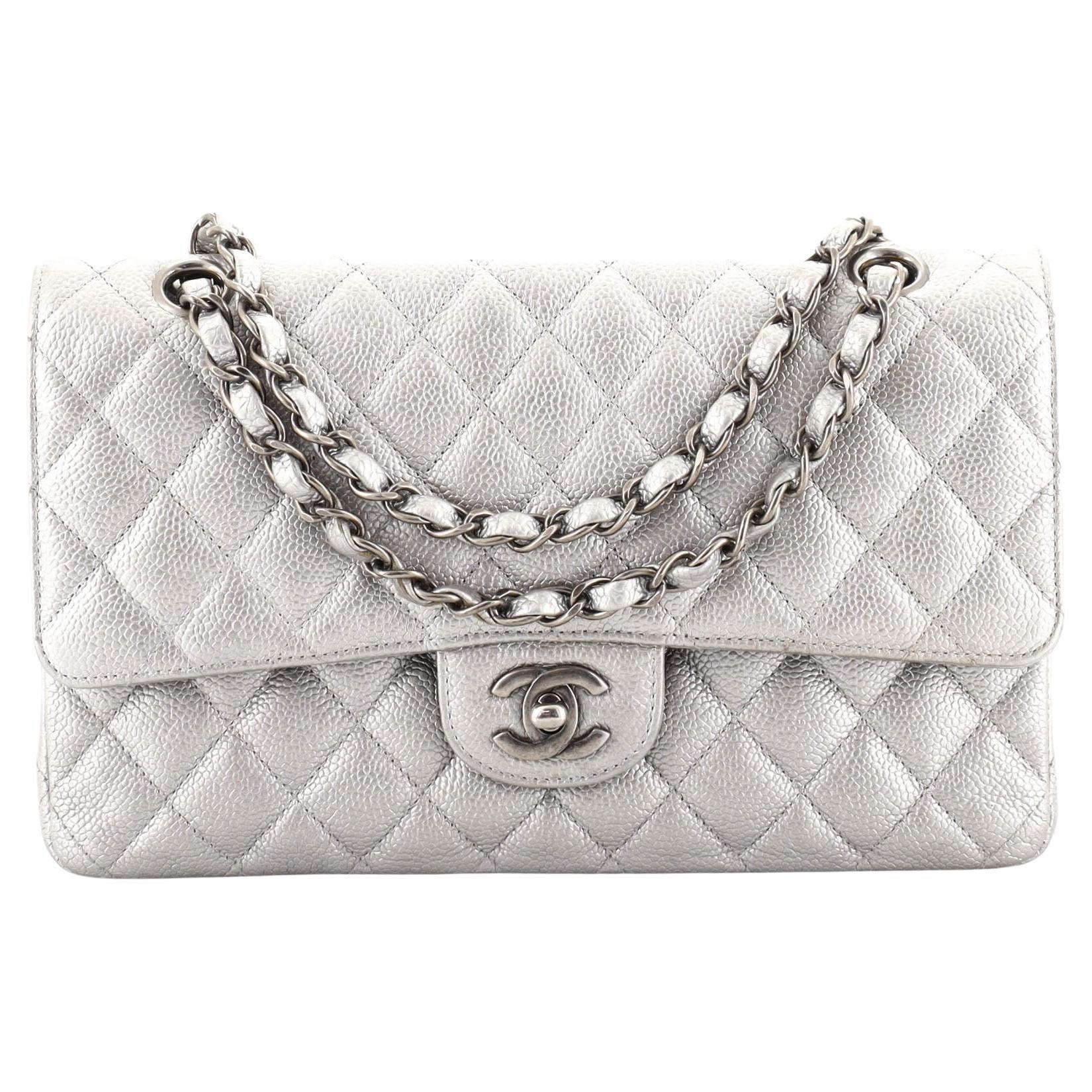Chanel Classic Double Flap Bag Quilted Caviar Medium at 1stDibs