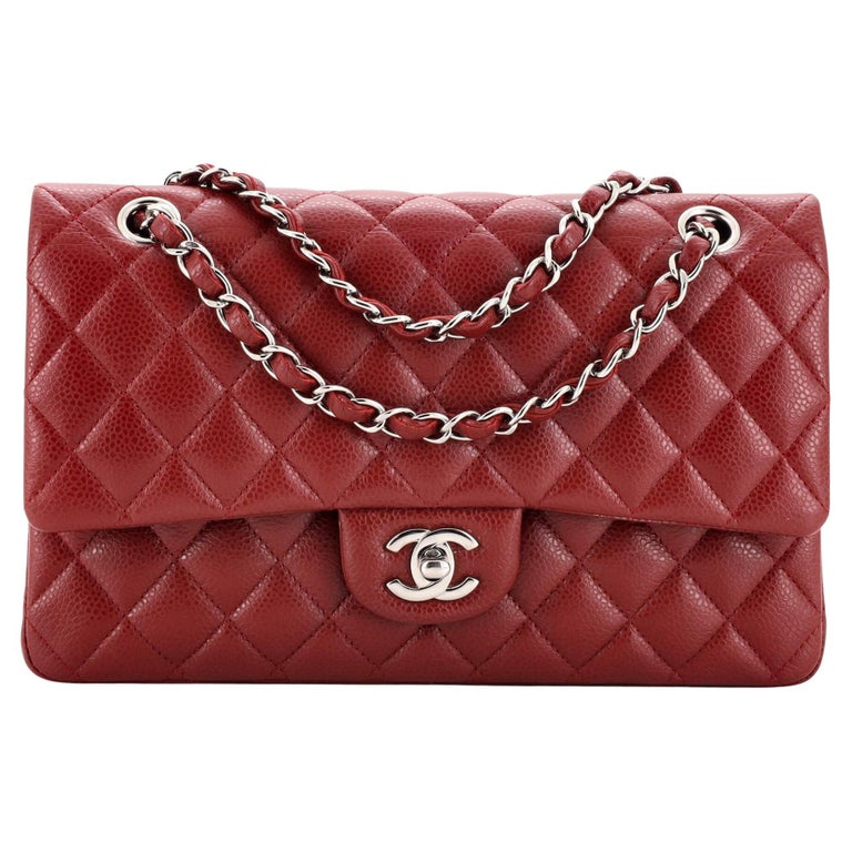Chanel Beige Quilted Caviar Medium Double Flap Bag Gold