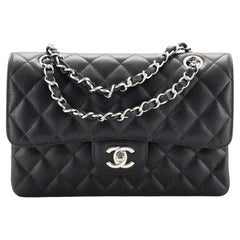 Chanel Classic Double Flap Bag Quilted Caviar Small