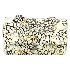 Chanel Classic Double Flap Bag Quilted Floral Tweed Medium