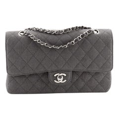 Chanel Classic Double Flap Bag Quilted Glitter Fabric Medium
