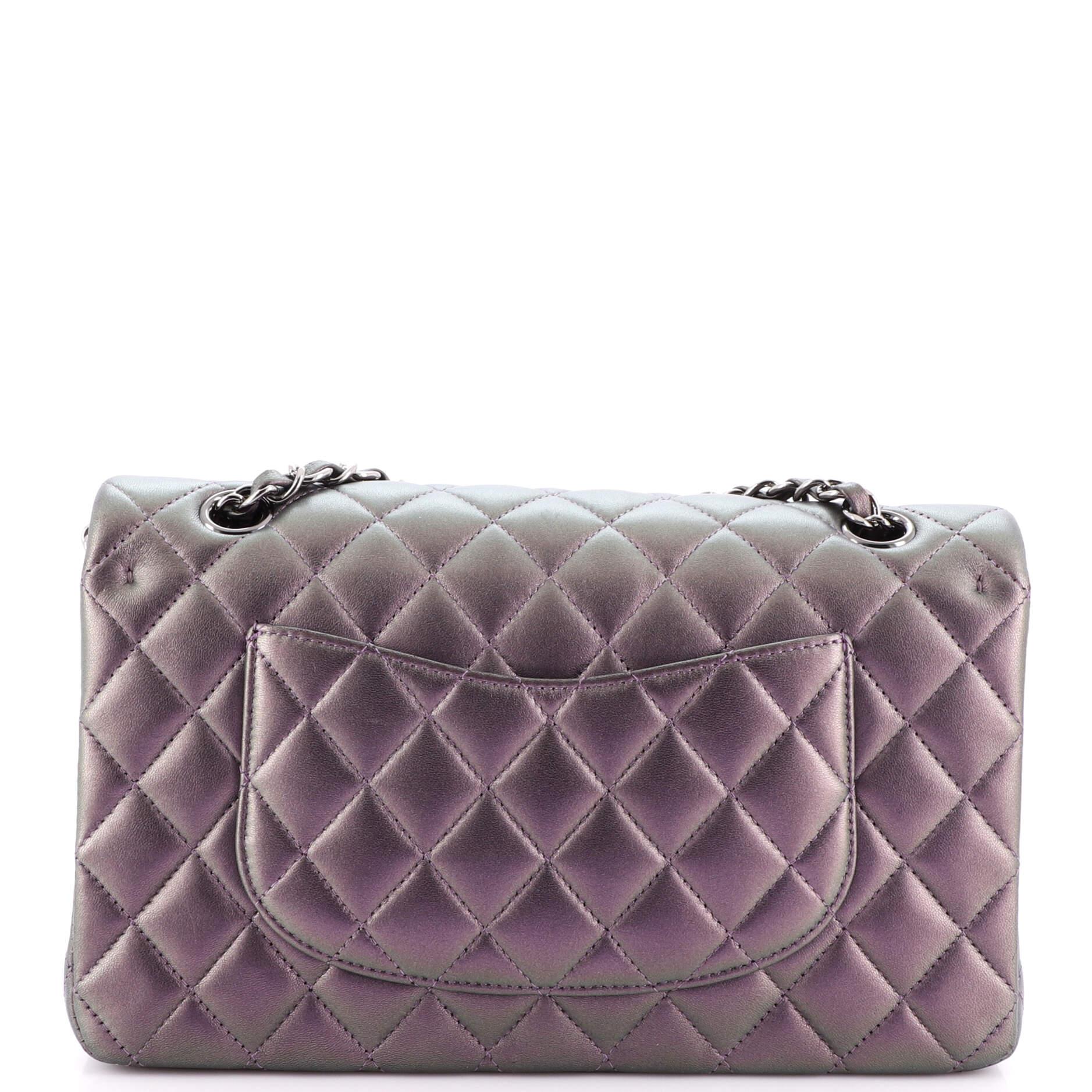 Women's Chanel Classic Double Flap Bag Quilted Iridescent Calfskin Medium