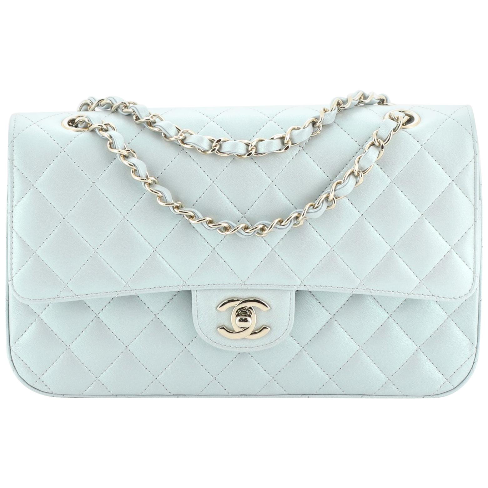Chanel Classic Double Flap Bag Quilted Iridescent Calfskin Medium