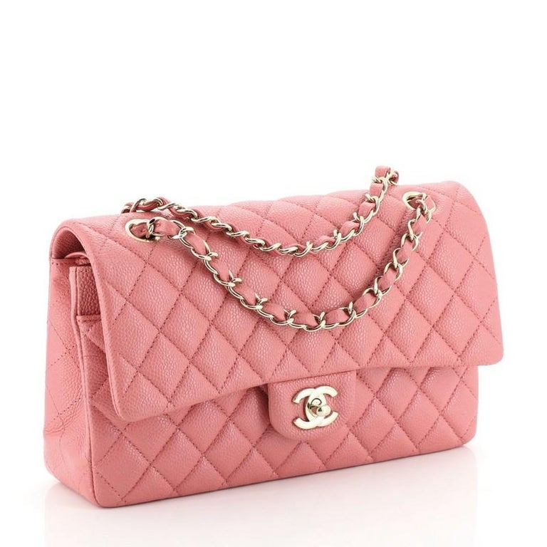 Chanel Classic Double Flap Bag Quilted Iridescent Caviar Medium at 1stDibs