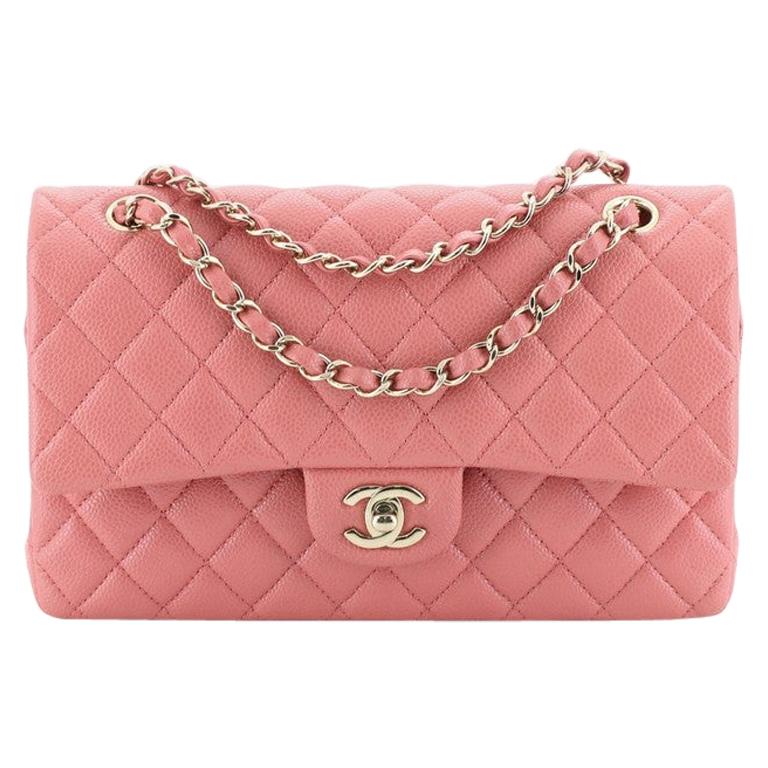 Chanel Classic Double Flap Bag Quilted Iridescent Caviar Medium at