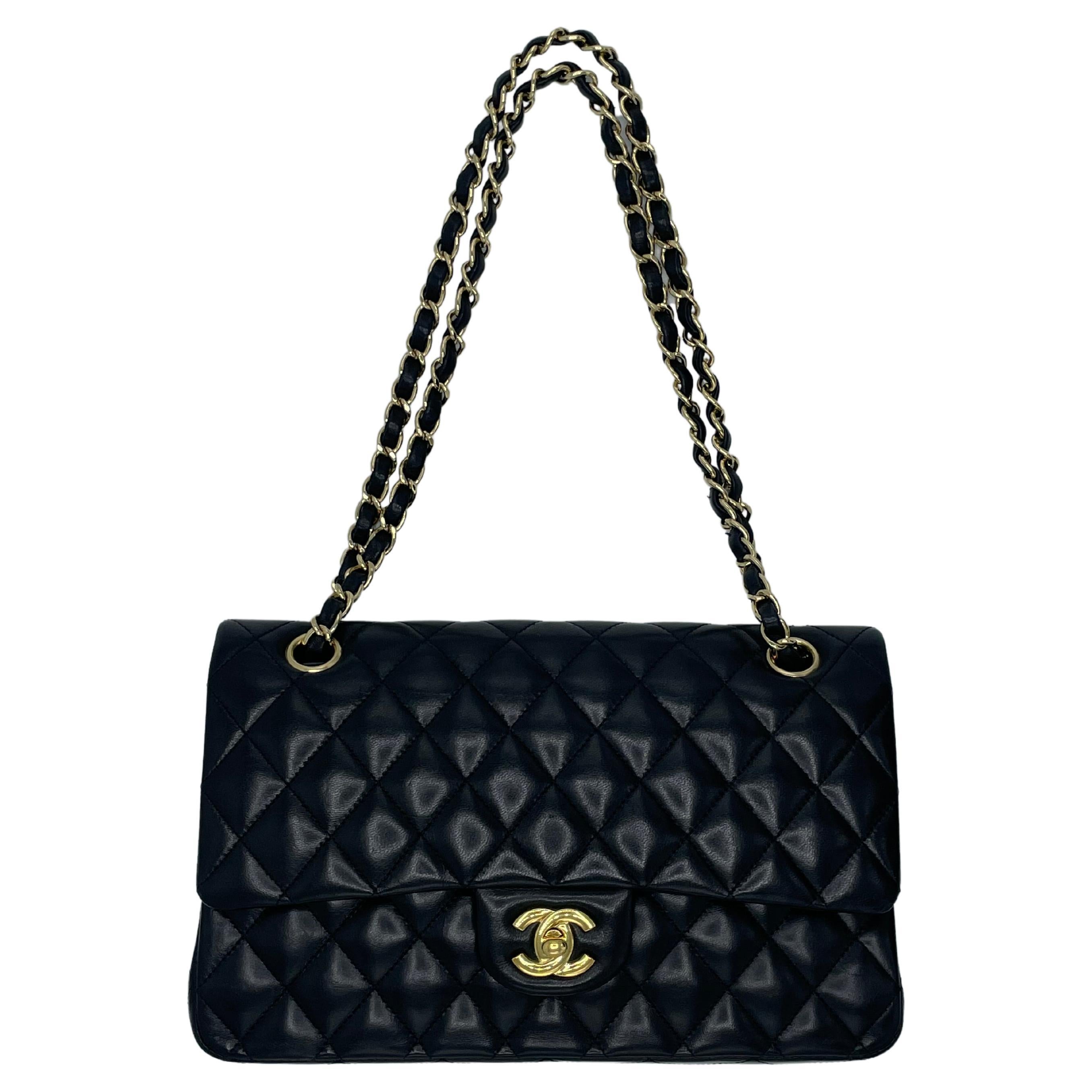 Chanel Classic Double Flap Bag Quilted Lambskin Gold