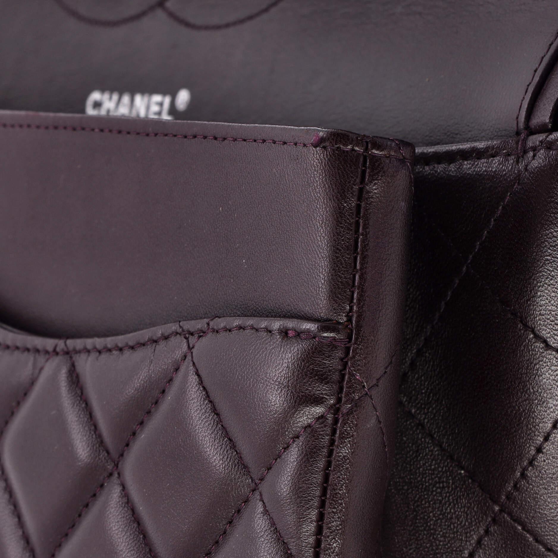 Chanel Classic Double Flap Bag Quilted Lambskin Jumbo For Sale 6