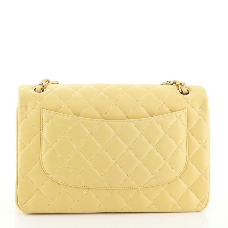 Chanel Classic Double Flap Bag Quilted Lambskin Jumbo In Good Condition In NY, NY