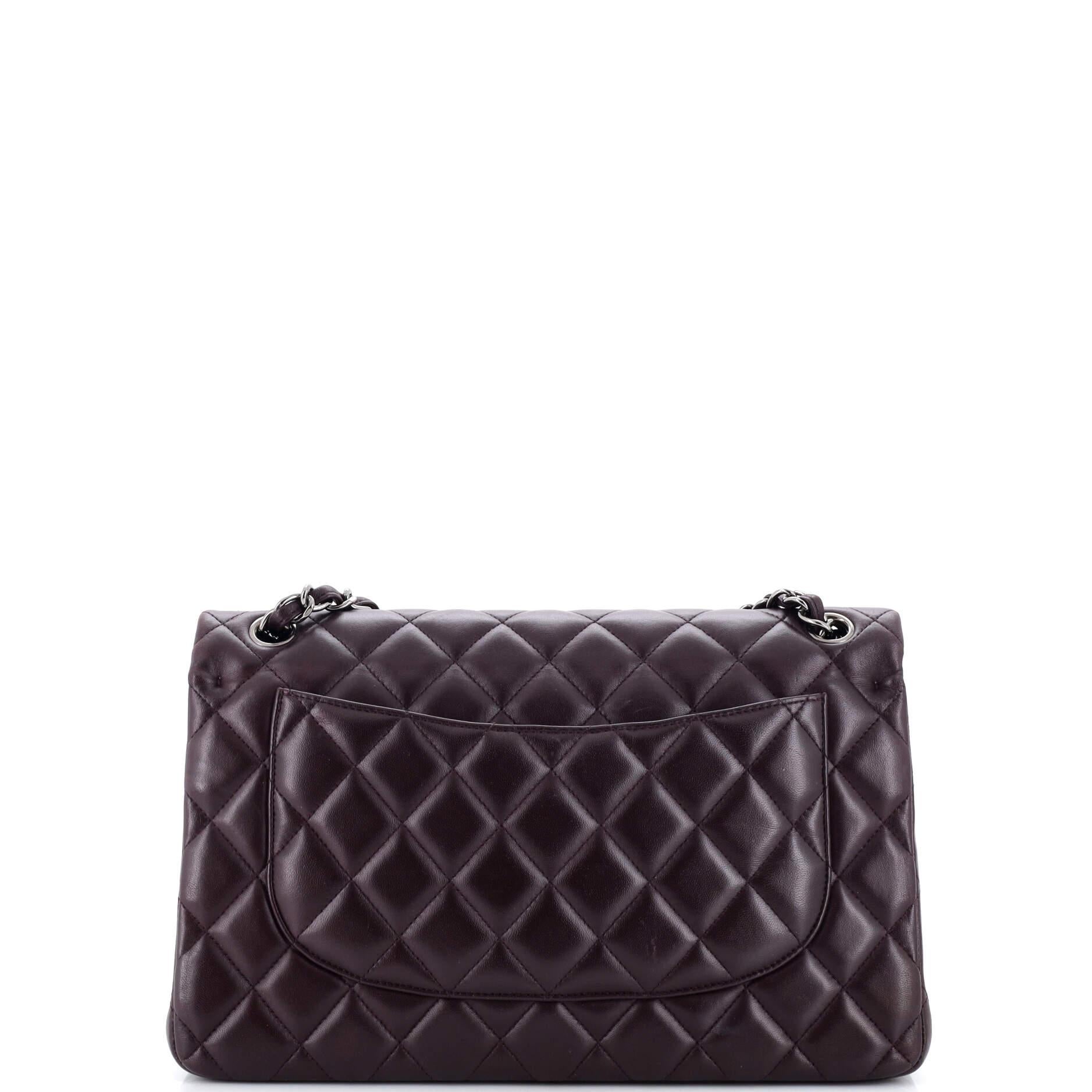 Women's or Men's Chanel Classic Double Flap Bag Quilted Lambskin Jumbo For Sale