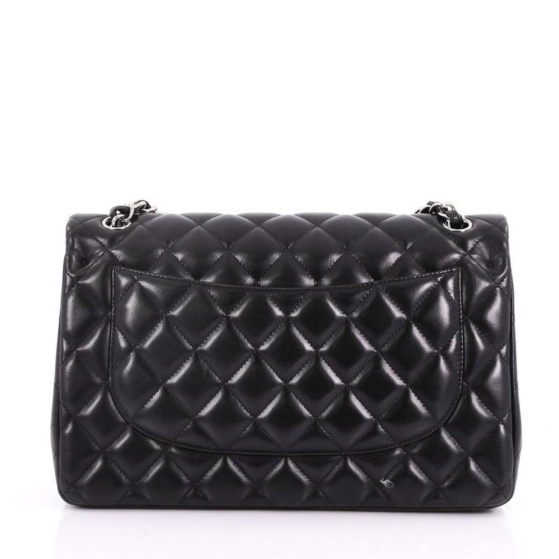 Women's or Men's Chanel Classic Double Flap Bag Quilted Lambskin Jumbo