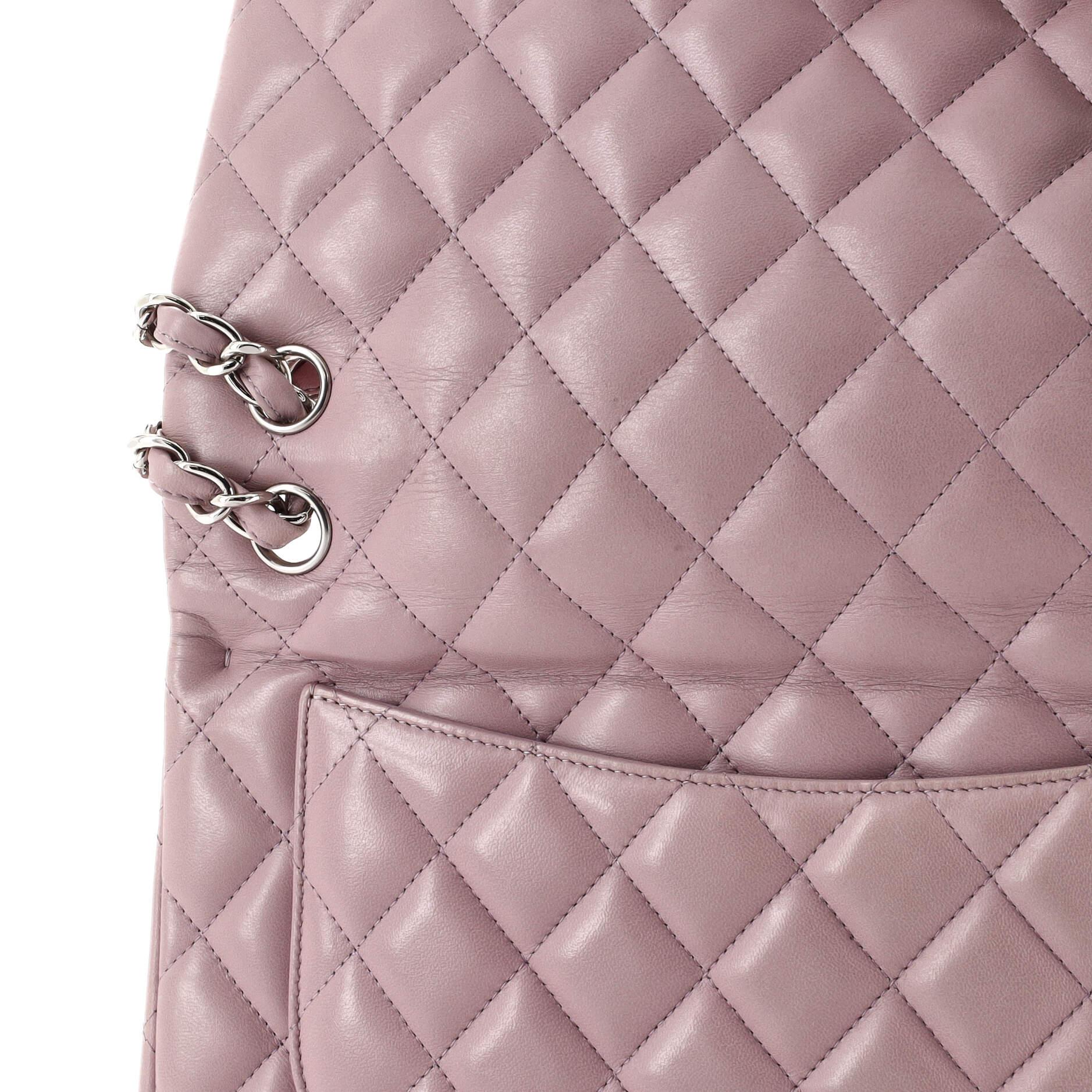 Chanel Classic Double Flap Bag Quilted Lambskin Jumbo 4