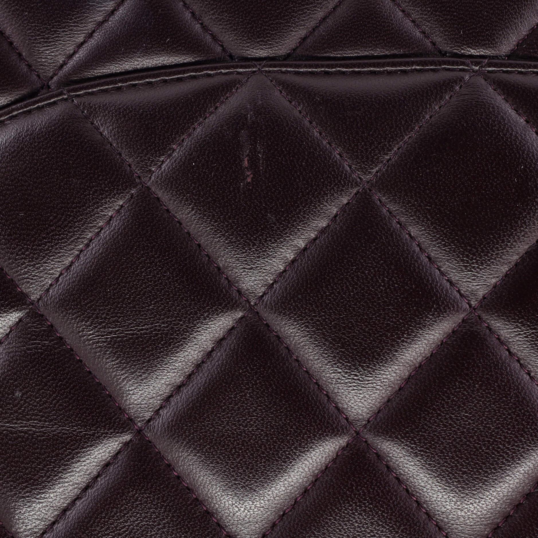 Chanel Classic Double Flap Bag Quilted Lambskin Jumbo For Sale 4