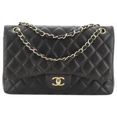 Chanel Classic Double Flap Bag Quilted Lambskin Jumbo