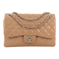 Chanel Classic Double Flap Bag Quilted Lambskin Jumbo