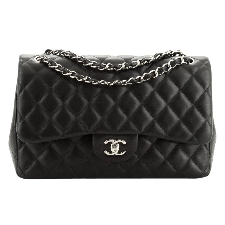 Chanel Classic Double Flap Bag Quilted Lambskin Jumbo 
