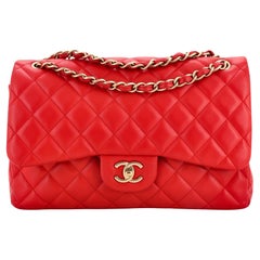 Chanel Classic Double Flap Bag Quilted Lambskin Jumbo