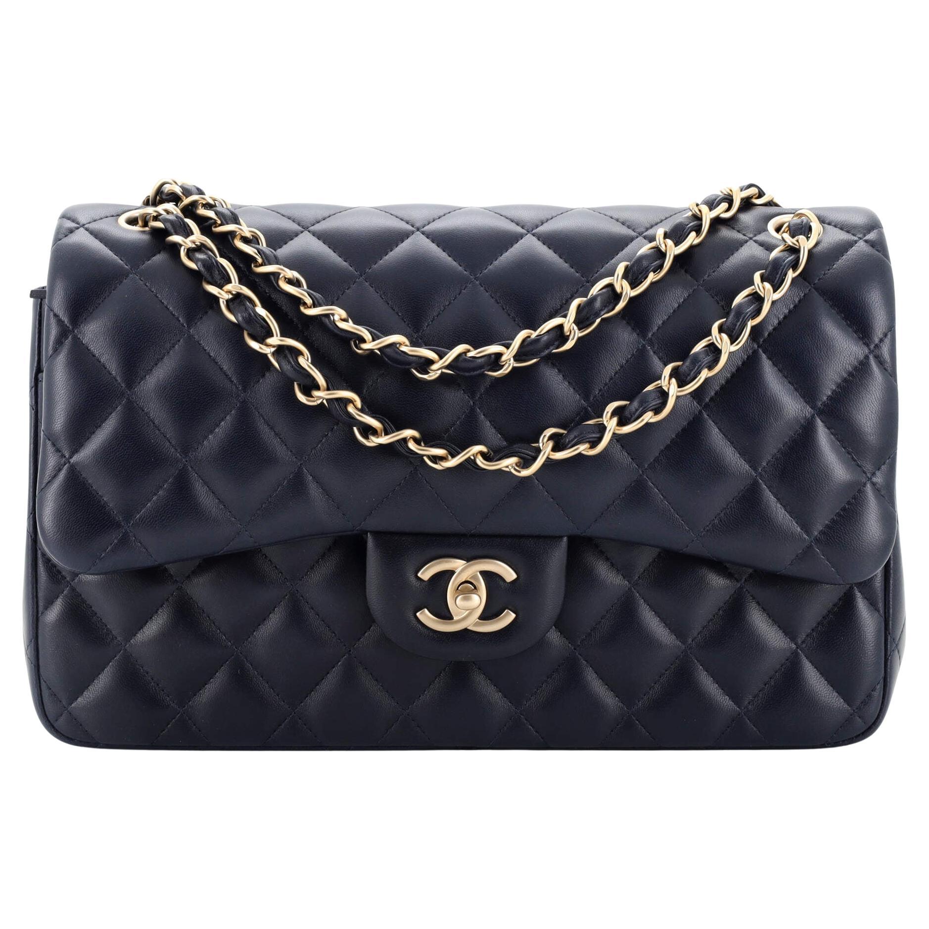 Chanel Blue Jumbo Flap Bag - 11 For Sale on 1stDibs