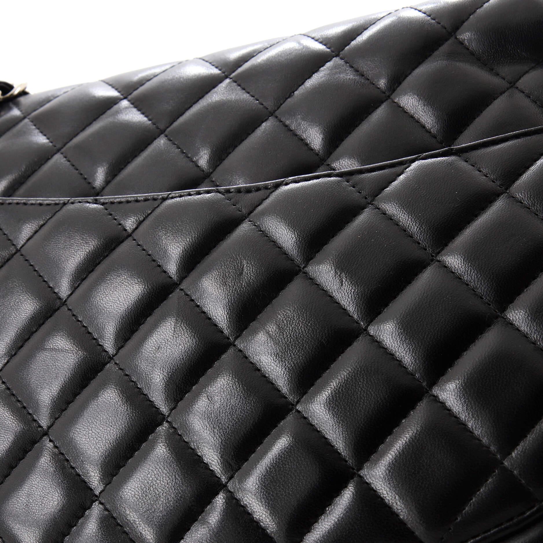 Chanel Classic Double Flap Bag Quilted Lambskin Maxi For Sale 6