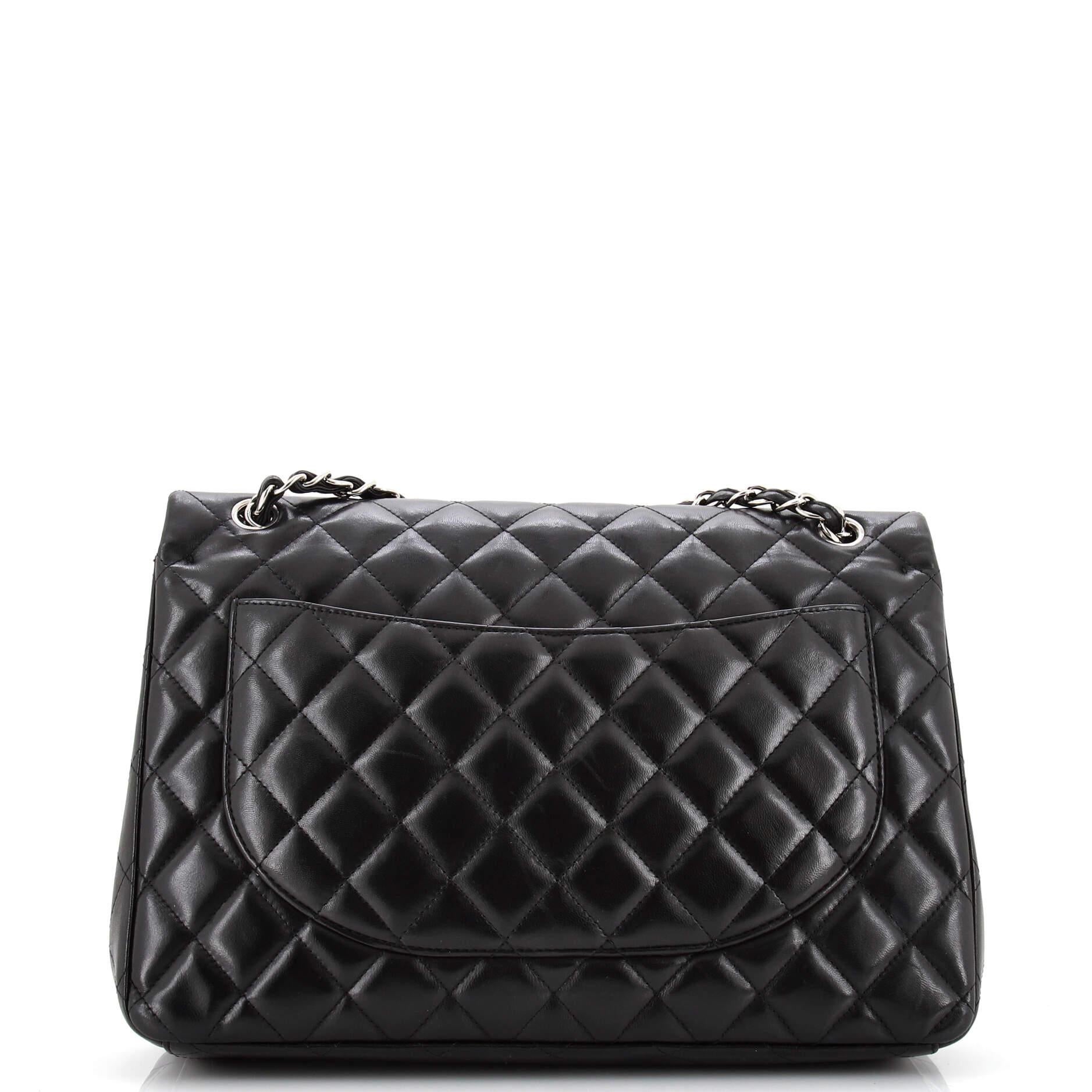 Women's Chanel Classic Double Flap Bag Quilted Lambskin Maxi For Sale