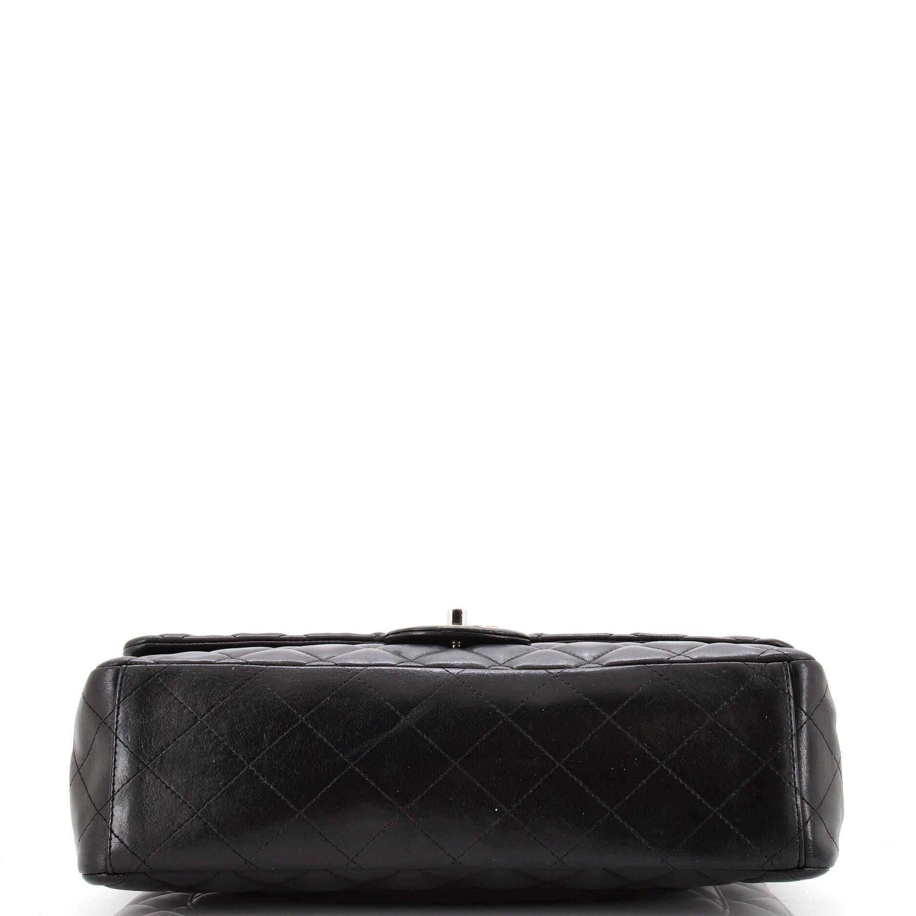 Chanel Classic Double Flap Bag Quilted Lambskin Maxi For Sale 1