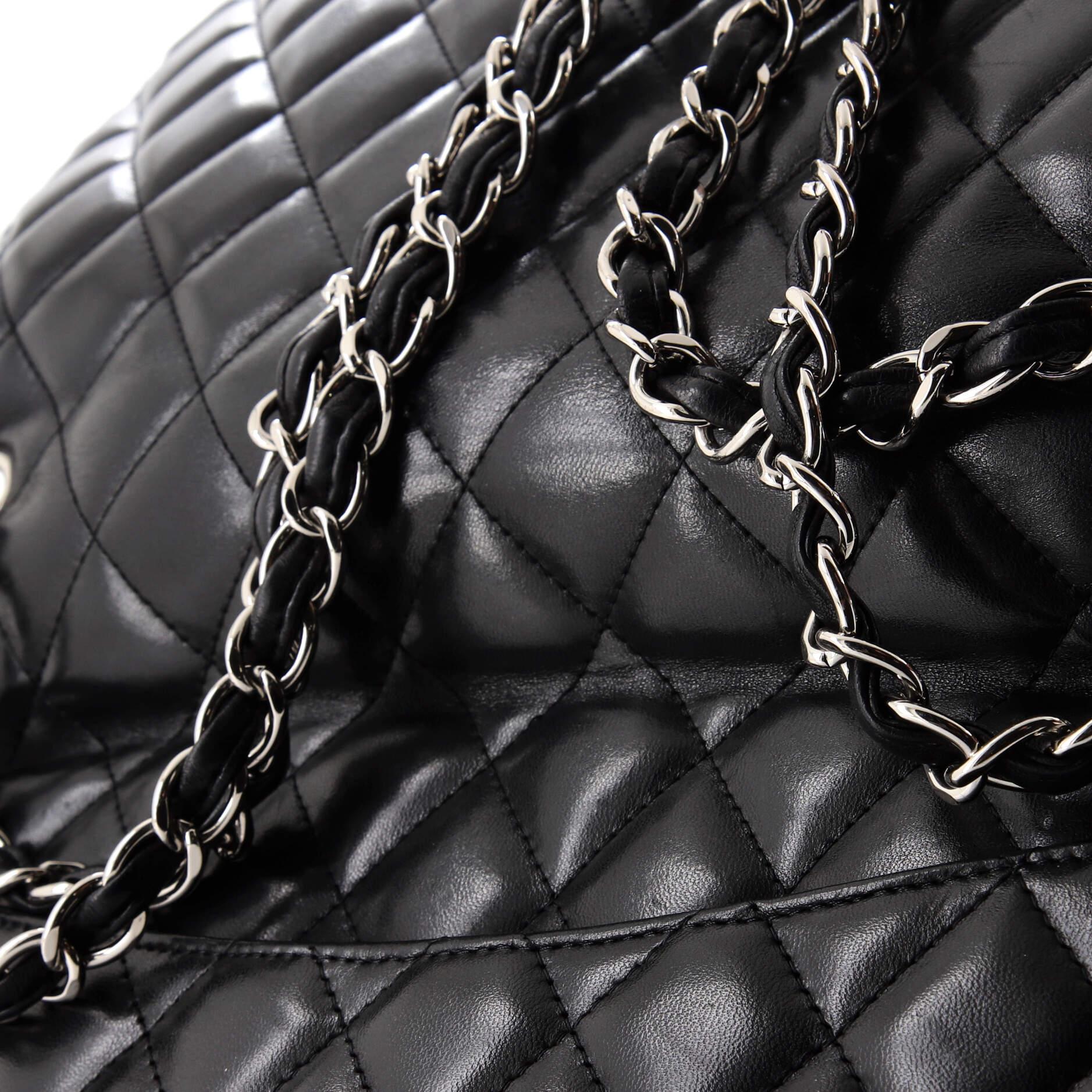 Chanel Classic Double Flap Bag Quilted Lambskin Maxi For Sale 5