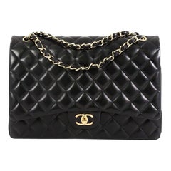 Chanel Classic Double Flap Bag Quilted Lambskin Maxi