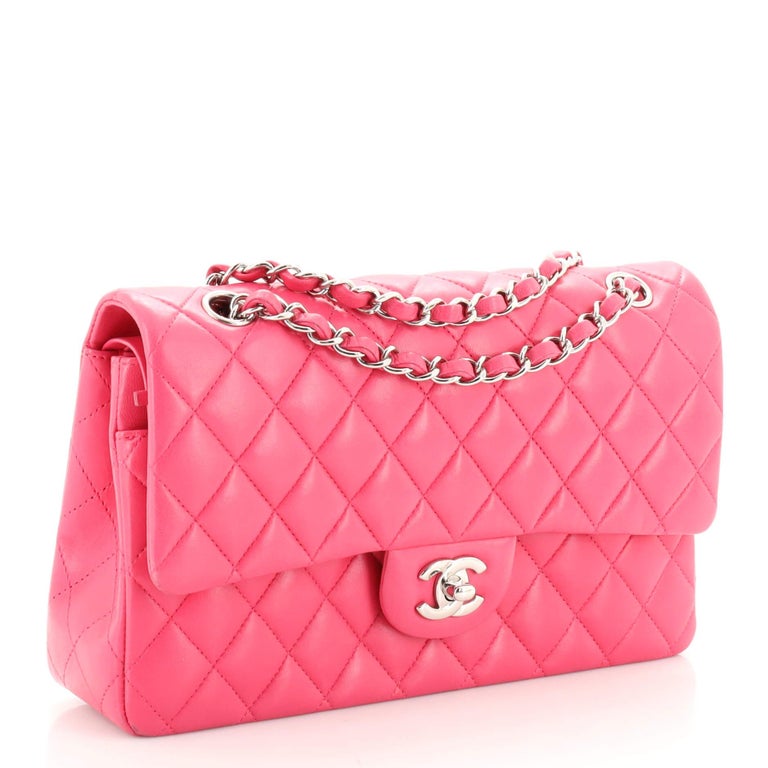 Chanel Classic Double Flap Bag Quilted Lambskin Medium For Sale at 1stDibs