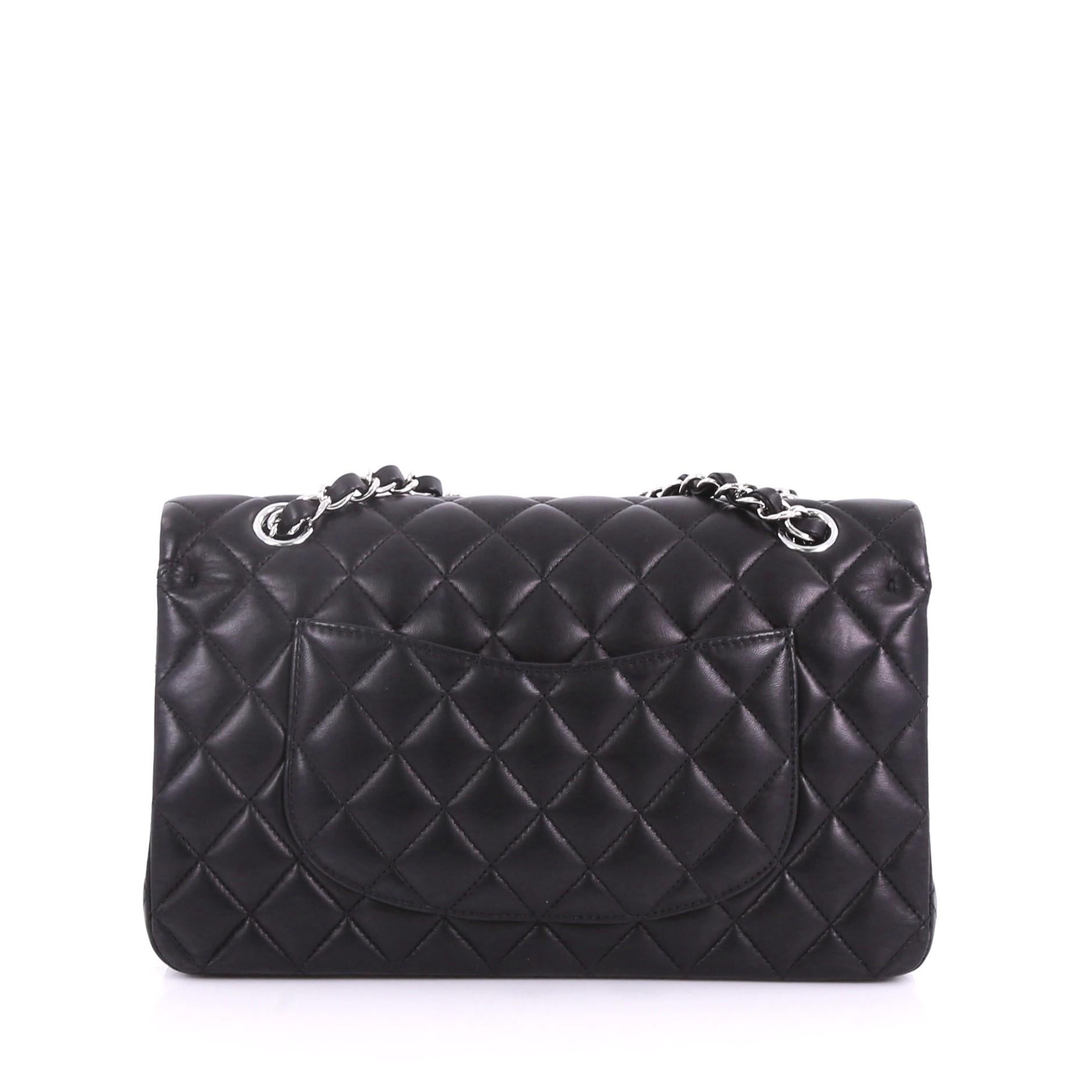 Chanel Classic Double Flap Bag Quilted Lambskin Medium In Good Condition In NY, NY