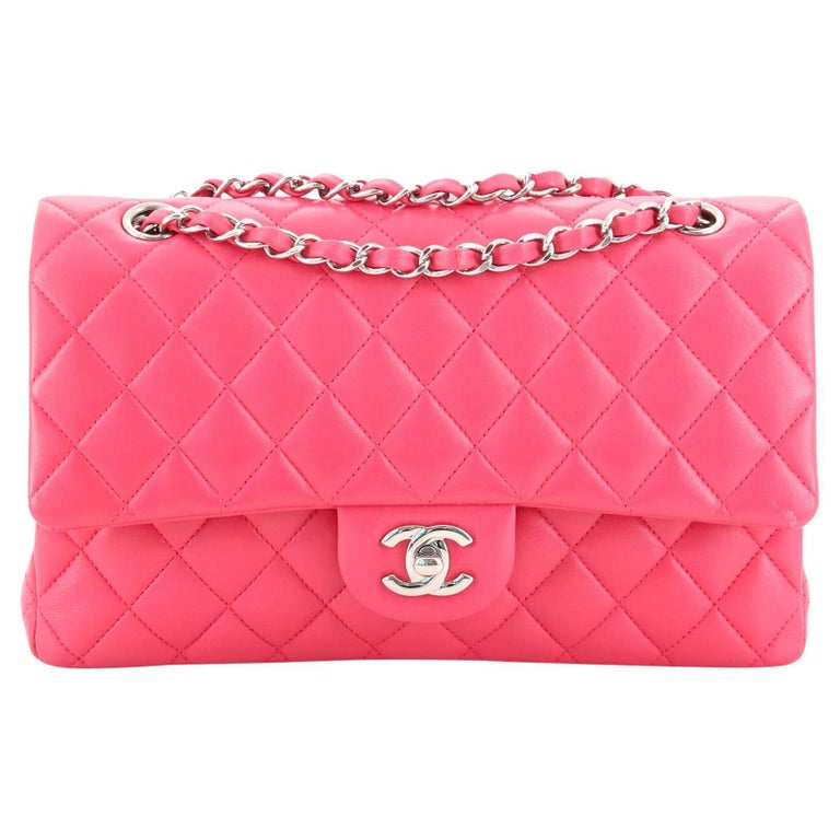 Chanel Classic Double Flap Bag Quilted Lambskin Medium For Sale at 1stDibs