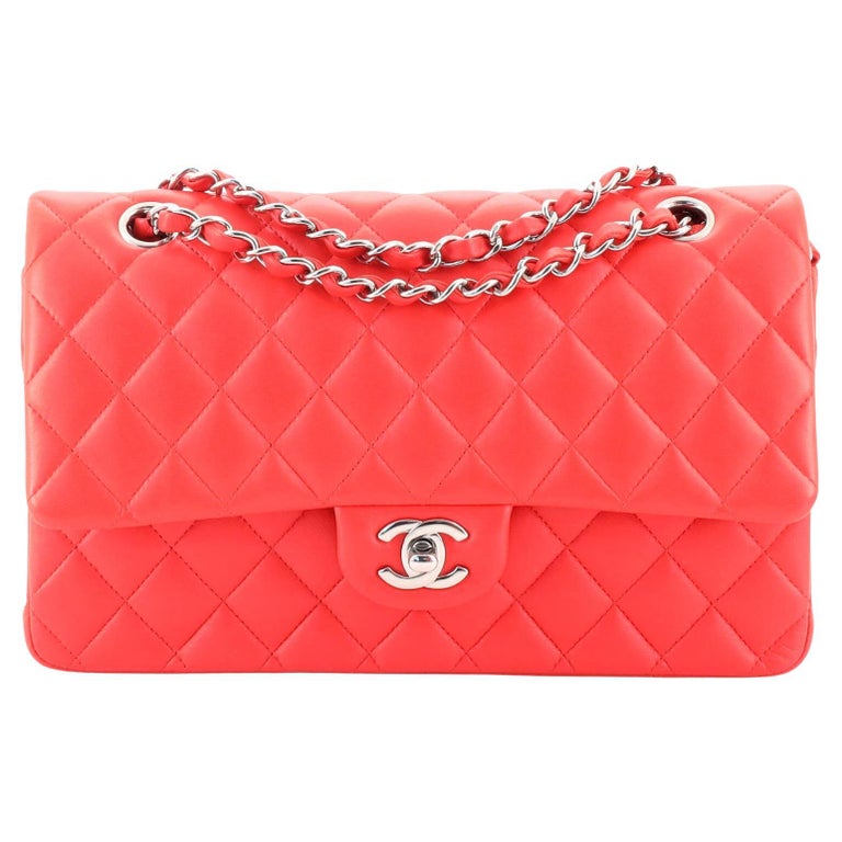 Chanel Classic Double Flap Bag Quilted Lambskin Medium For Sale at 1stDibs