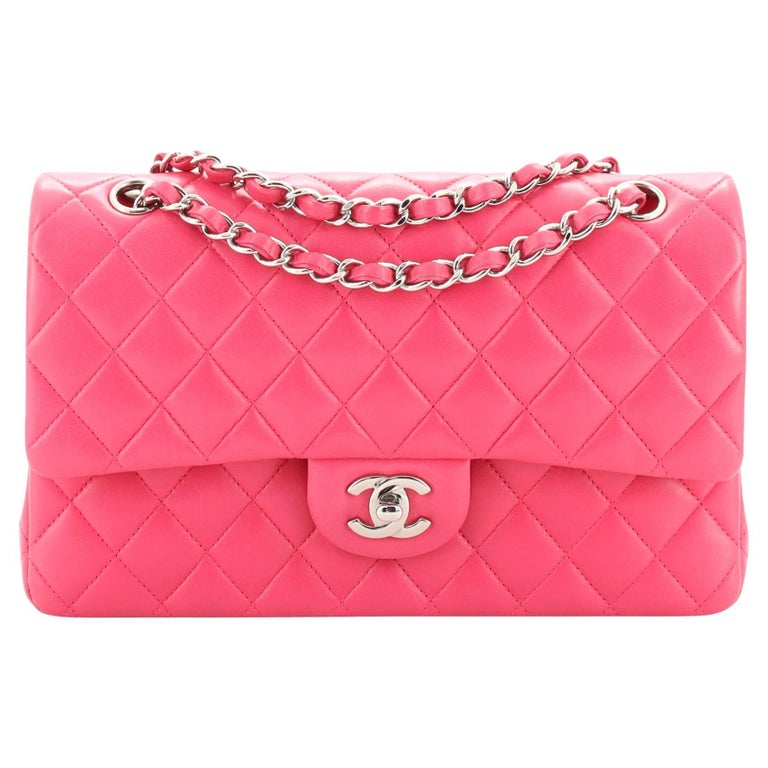 Chanel Classic Double Flap Bag Quilted Lambskin Medium For Sale at 1stDibs