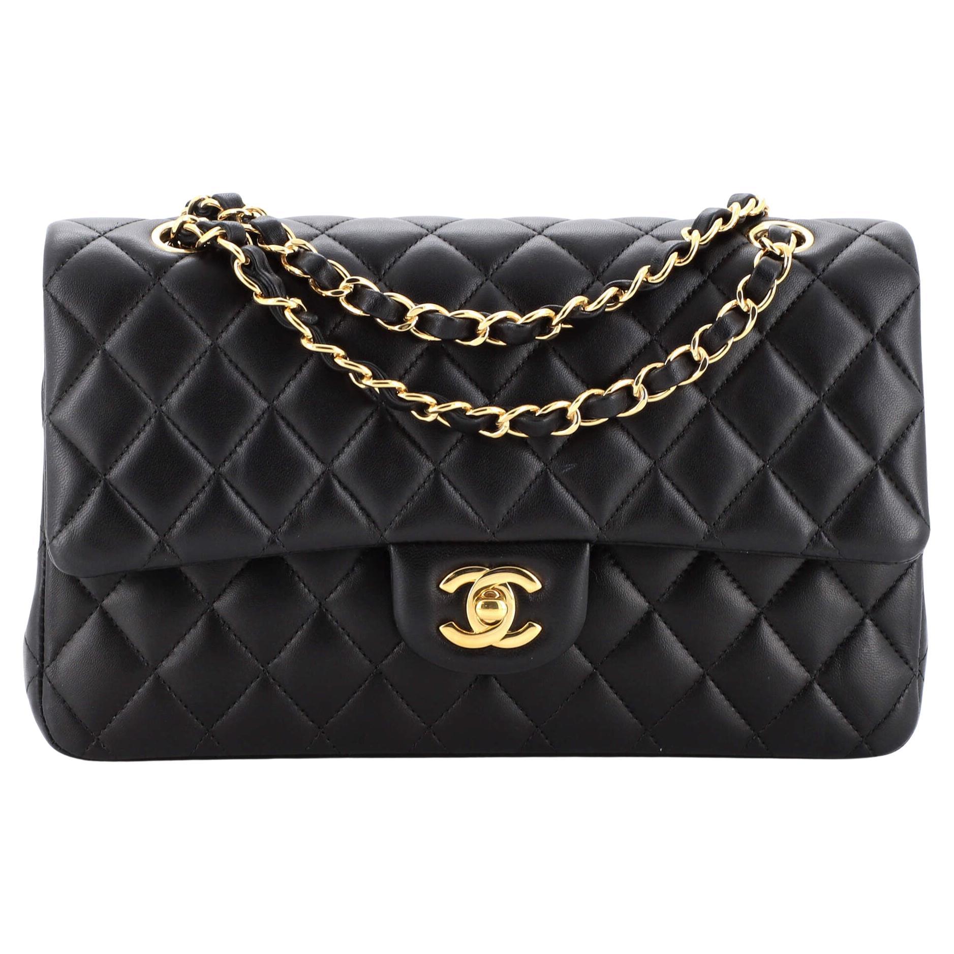 Chanel Yellow Lambskin Mini Classic Flap Shoulder Bag
