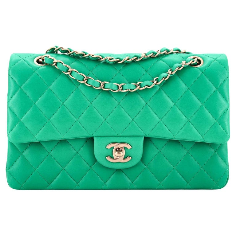 Chanel Classic Double Flap Bag Quilted Lambskin Medium For Sale at 1stDibs