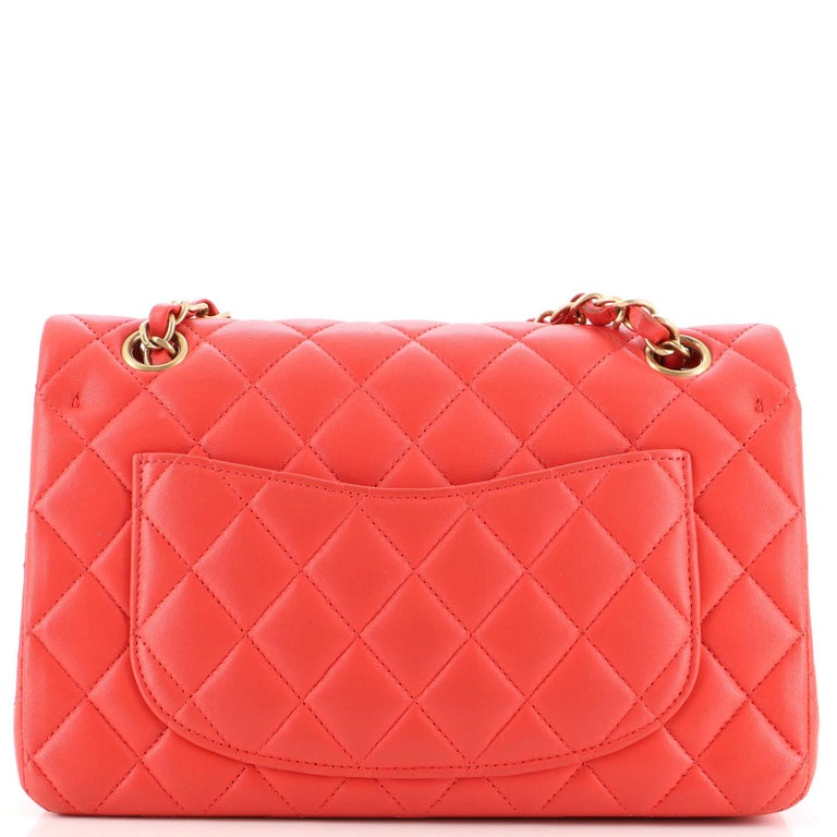Chanel Classic Double Flap Bag Quilted Lambskin Small For Sale at 1stDibs