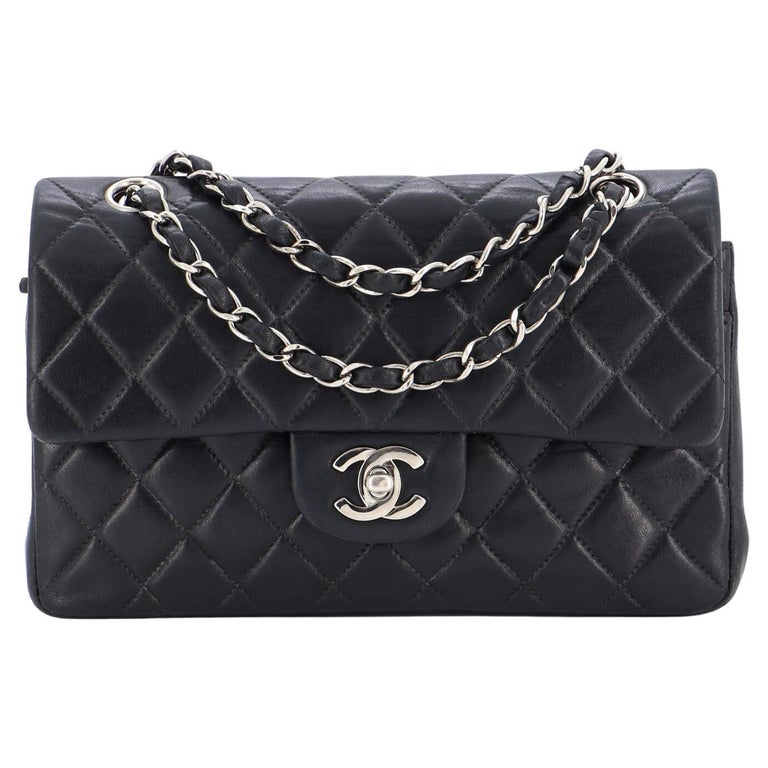 Chanel Jumbo classic flap bag black caviar with silver hardware