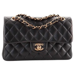 Chanel Classic Double Flap Bag Quilted Lambskin with Rose Gold Hardware Small