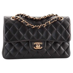 Chanel Classic Double Flap Bag Quilted Lambskin with Rose Gold Hardware Small