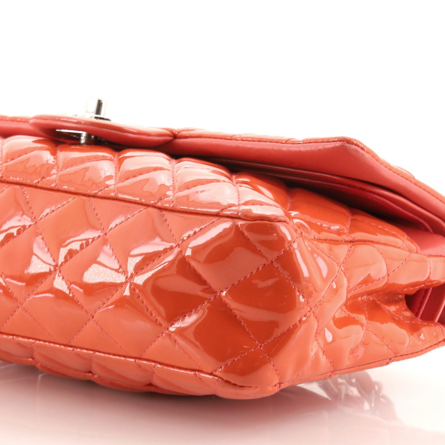 Chanel Classic Double Flap Bag Quilted Patent Medium 1