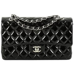 Chanel Classic Double Flap Bag Quilted Patent Medium
