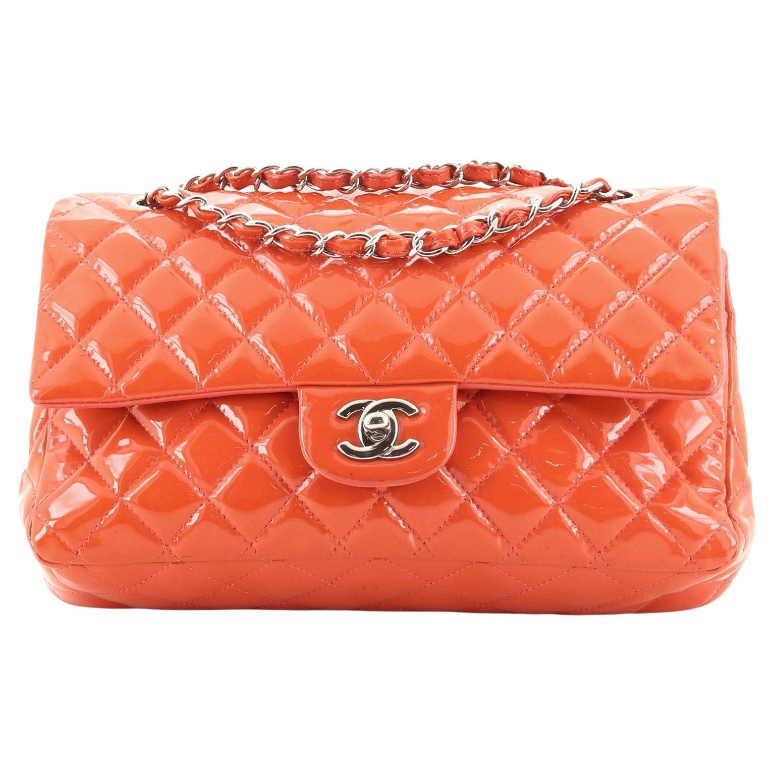 Chanel Classic Double Flap Bag Quilted Patent Medium