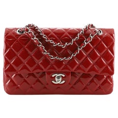 Chanel Classic Double Flap Bag Quilted Patent Medium