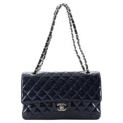 Chanel Classic Double Flap Bag Quilted Patent Medium