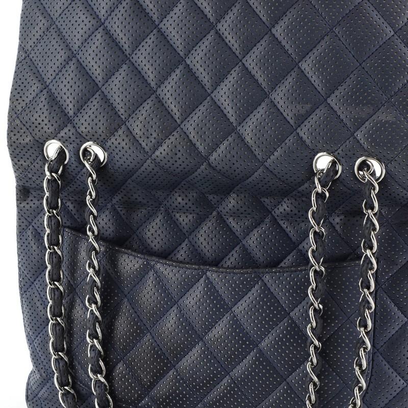 Chanel Classic Double Flap Bag Quilted Perforated Lambskin Jumbo 4