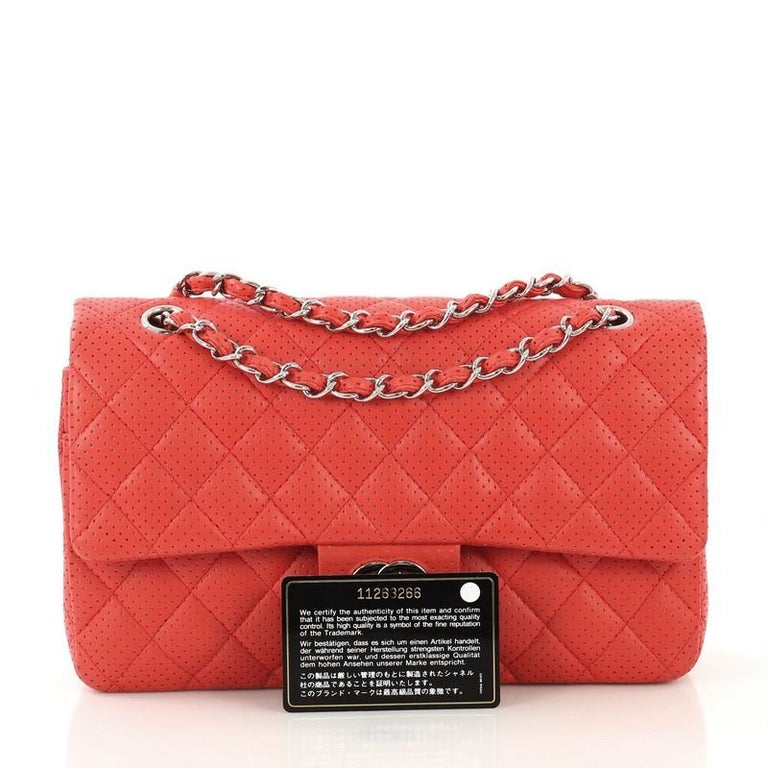 Chanel Classic Double Flap Bag Quilted Perforated Lambskin Medium