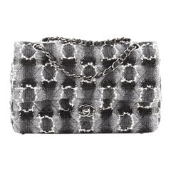 Chanel Classic Double Flap Bag Quilted Tweed and Wool Medium