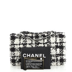 Chanel Classic Double Flap Bag Quilted Tweed Medium