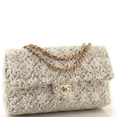 Chanel Classic Double Flap Bag Quilted Tweed Medium